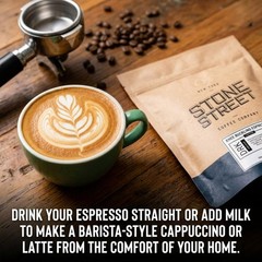 Knee Buckling Espresso Coffee, Ground, High Caffeine Blend, Dark Roast, 1 LB