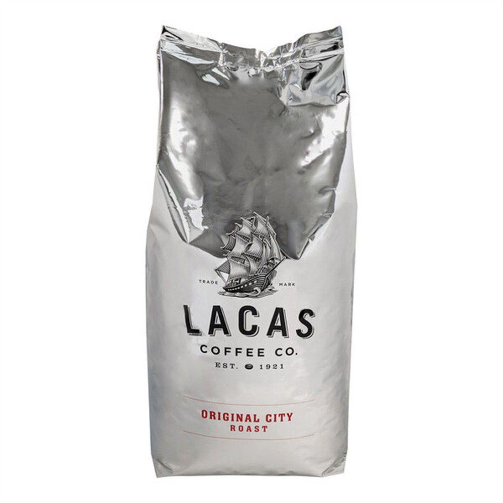 Lacas Coffee Original City Roast Whole Bean Coffee 5 lb -4/Pieces WS-110LCWBCITY