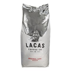 Lacas Coffee Original City Roast Whole Bean Coffee 5 lb -4/Pieces WS-110LCWBCITY