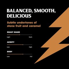 Ethically Sourced Organic Coffee, Medium Roast Whole Beans, 16 oz, High Caffeine