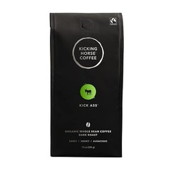 Kicking Horse Coffee, Kick Ass, Dark Roast, Whole Bean, 10 Oz
