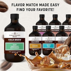 Christopher Bean Dark Chocolate Peppermint Bark Cold Brew Coffee Concentrate