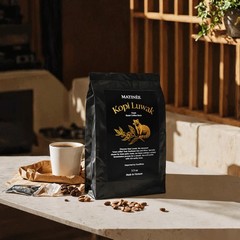 Sustainable Wild Kopi Luwak Coffee Beans, Medium Roast, 8.8oz / 250g