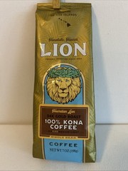 Lion Coffee 24K Gold Roast 100% Kona Coffee Whole Bean 7 oz Ea bb 2/27 Free Ship