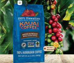 1.5 lb. Bag Kauai Coffee 100% Hawaiian Medium Roast Whole Bean