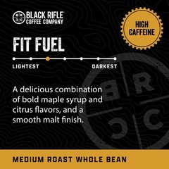Black Rifle Coffee Company Fit Fuel, 12oz Bag, Whole Bean Medium Roast – Roas…