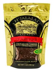 100% KONA PEABERRY COFFEE Hualalai Estate GROUND COFFEE 7oz PESTICIDE FREE