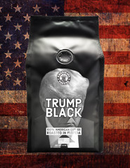 Trump Black Dark Roast Whole Beans 100% Made in the USA Hawaiian Grown
