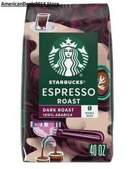 Starbucks Whole Bean Coffee, Espresso Roast Dark (40 oz.) FRESH!! FREE SHIP!!