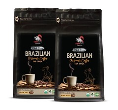 Freshly ground coffee – BRAZILIAN WHOLE BEANS COFFEE ORGANIC – Natural 2 Packs