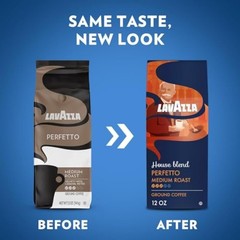 Lavazza House Blend Perfetto Ground Coffee, Medium Roast, 100% Arabica, 12 oz…