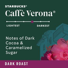 Starbucks Ground Coffee, Dark Roast Hot or 28 Ounce (Pack of 1), Caffe Verona