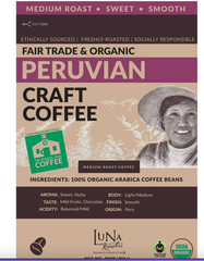 Luna Roasters Medium Roast Organic Peruvian Whole Bean Coffee, 30 oz. delicous