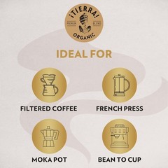 Organic Tierra! Light Roast Whole Bean Coffee – 2.2 lb, 100% Arabica Delight