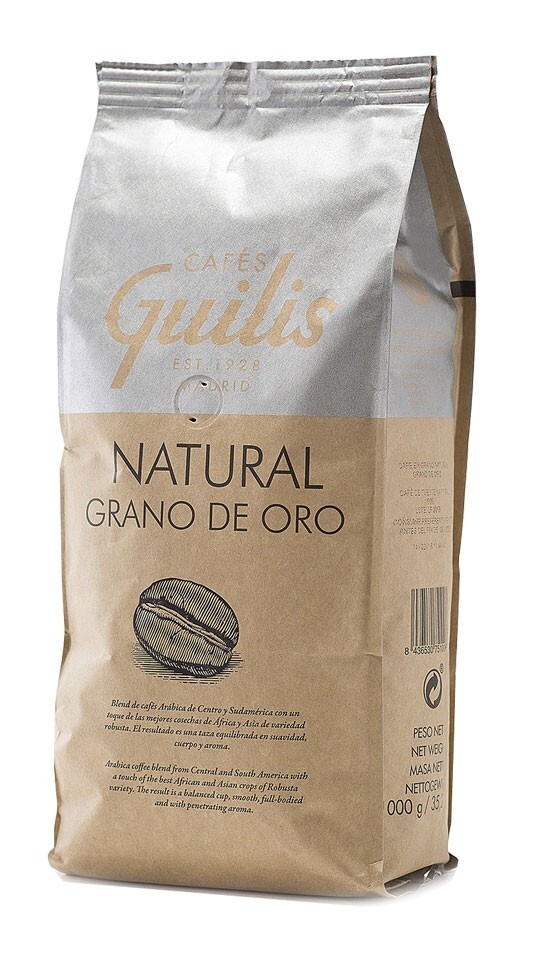 Cafes Guilis NATURAL GRANO DE ORO Coffee Beans 1000g / 1kg / 35.3oz