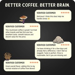 Bones Coffee Company Better Brain Mushroom – 10 Ounce (Pack of 1)