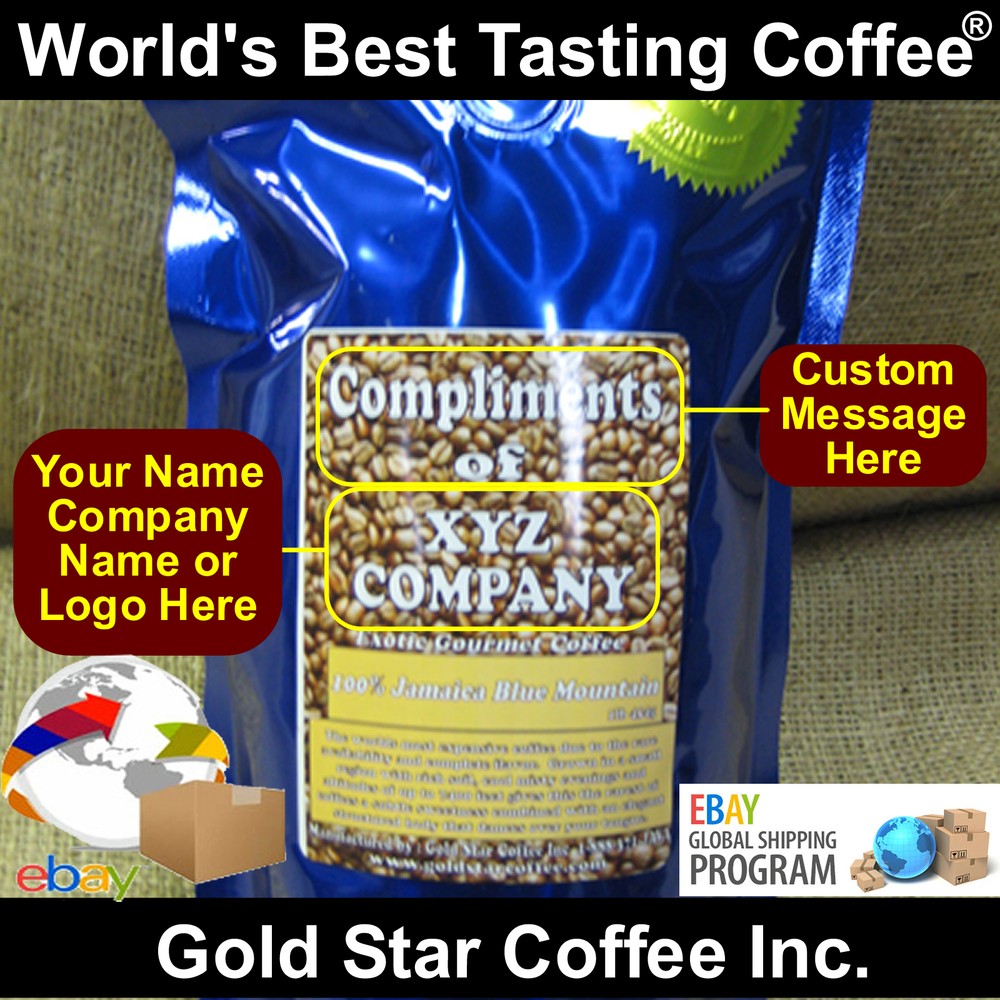 Custom Labeled Coffee – 10 lb Jamaica Jamaican Blue Mountain Roasted Fresh