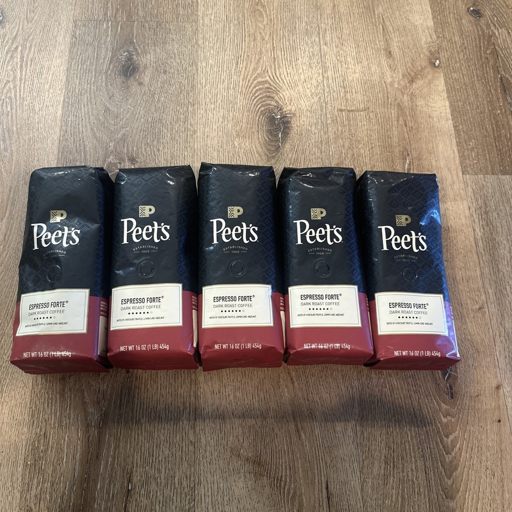 Peet’s Coffee Espresso Forte Dark Roast Whole Bean 5 Pounds