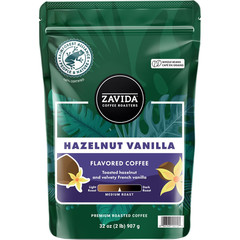Zavida Coffee Whole Bean Coffee, Hazelnut Vanilla (32 oz.) Great Price