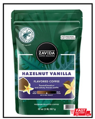 2 PACK – Zavida Coffee Whole Bean Coffee Hazelnut Vanilla 32 oz (Total 64 oz)