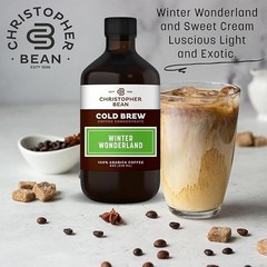 Christopher Bean Winter Wonderland Cold Brew Coffee -100% Arabica Coffee Bottle