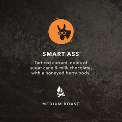 Coffee, Smart Ass, Medium Roast, Whole Bean, 10 Oz