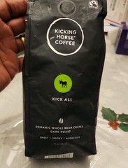 Kicking Horse Coffee, Kick Ass, Dark Roast, Whole Bean, 10 Oz