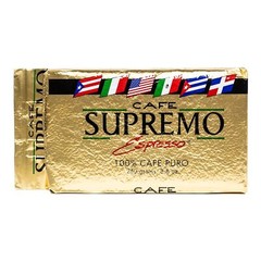 12 Pack – Cafe Supremo 100% Espresso Coffee, Dark Roast Latin Flavor – 8.8oz