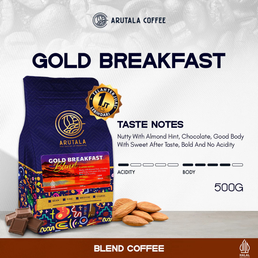 BEST NEW! ARUTALA Gold Breakfast Blend Coffee 500g – Smooth Morning Roast