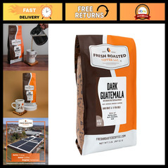 Dark Guatemala Huehuetenango Whole Bean Coffee – Fresh Roasted, Dark Roast, 2 lb