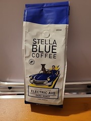 Stella Blue Fresh Whole Bean Coffee Electric Avenue 100% Arabica DARK Roast 12oz