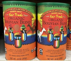TRADER JOES FAIR TRADE ORGANIC BOLIVIAN BLEND! 2 PACK 14 oz!