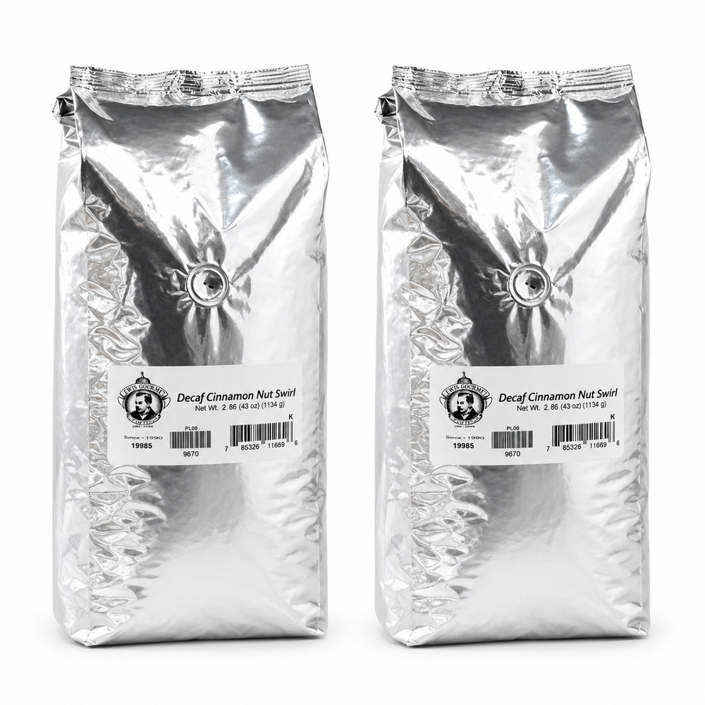 Pear’s Cinnamon Nut Swirl Decaffeinated Whole Bean Coffee | Pack of 2 | 2.5 lb |