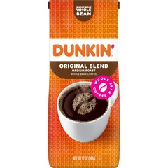(6 pack) Dunkin’ Original Blend Whole Bean Coffee, Medium Roast, 12 oz Bag