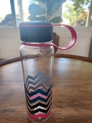 RARE 2017 Starbucks Plastic Waves Water Bottle w/ Screw Top Lid | 18oz