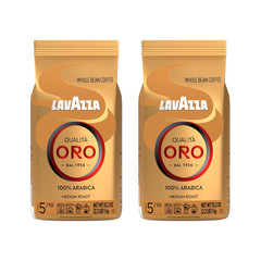 Qualita Oro Italian Coffee Whole Beans 2Lb Pack of 2