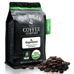 The Bean Organic Coffee Company Il Espresso, Dark Roast, Whole Bean Coffee, 1…