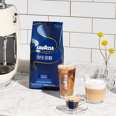 Lavazza Super Crema Whole Bean Coffee, Medium Espresso Roast, Arabica and Rob…