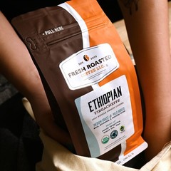 , Organic Ethiopian Yirgacheffe Whole Bean Coffee, Light Roast, USDA Organic,…