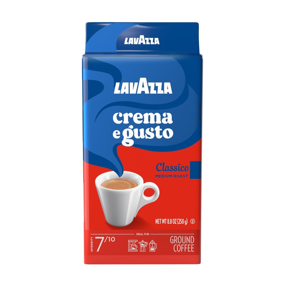 Crema e Gusto Ground Coffee, Medium Roast, Arabica and Robusta Blend, 8.8 oz …