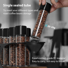 Single Dose Coffee Bean Storage Tubes, 8 Pcs, Coffee Bean Cellars with One-Way E