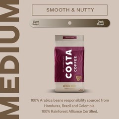 Costa Coffee Ground Coffee, Signature Blend Medium 12 Ounce (Pack of 1)