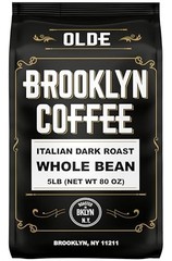 Whole Bean Italian Dark Roast Coffee (5lb) – Extra Strong, Fresh, Rich Aroma