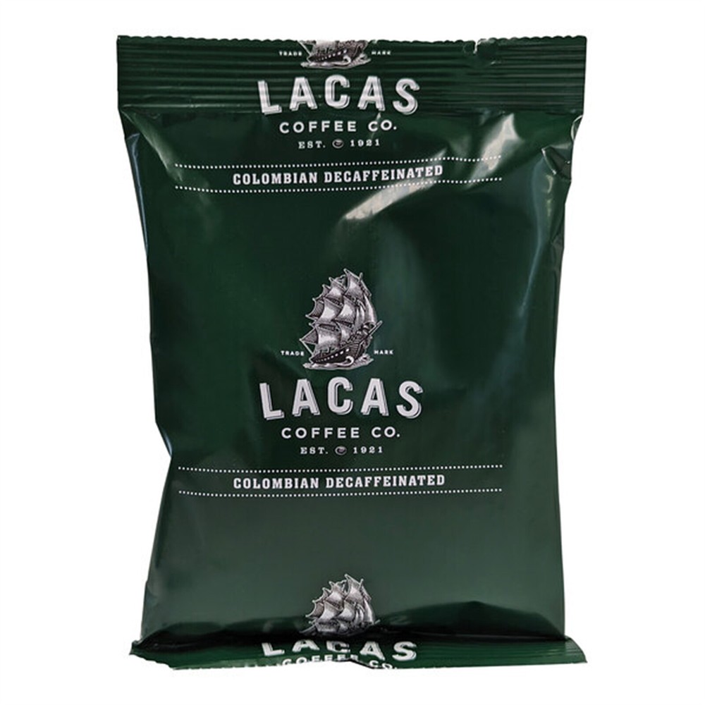 Lacas Coffee 100% Colombian Decaf Coffee Packet 2.5 oz. – 42/Pieces