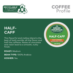 Green Mountain Half Caff Coffee – Medium Roast K-Cup Pods, 96-Count!