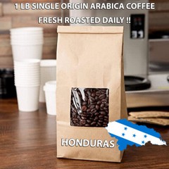 1 LB HONDURAS SAMPLE FRESH ROASTED COFFEE BEANS WHOLE BEAN, GROUND – ARABICA