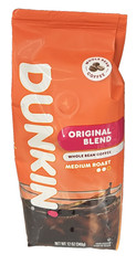 Dunkin Original Blend Whole Bean Coffee 12 oz