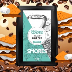 Flavored Coffee 16oz | Flavored Coffee Bags | Ground Coffee | S’more & Pistachio
