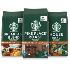 Starbucks Whole Coffee Beans Variety Pack – Medium Roast Bliss (3 x 12oz)