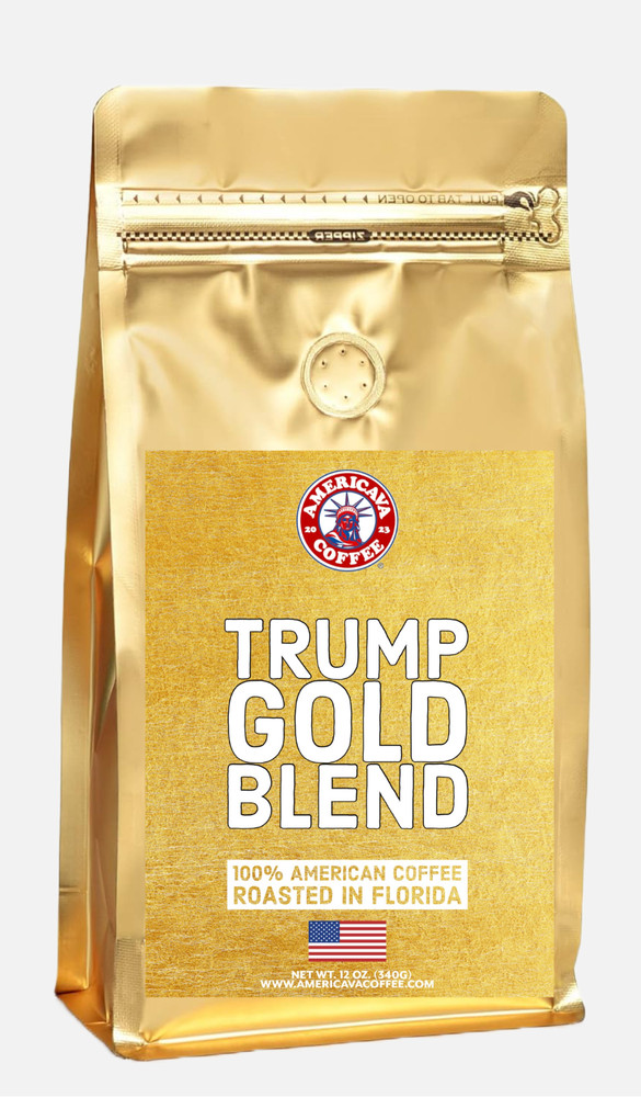 Trump Gold Blend Medium Roast Whole Beans 100% Made in the USA Hawaiian Grown